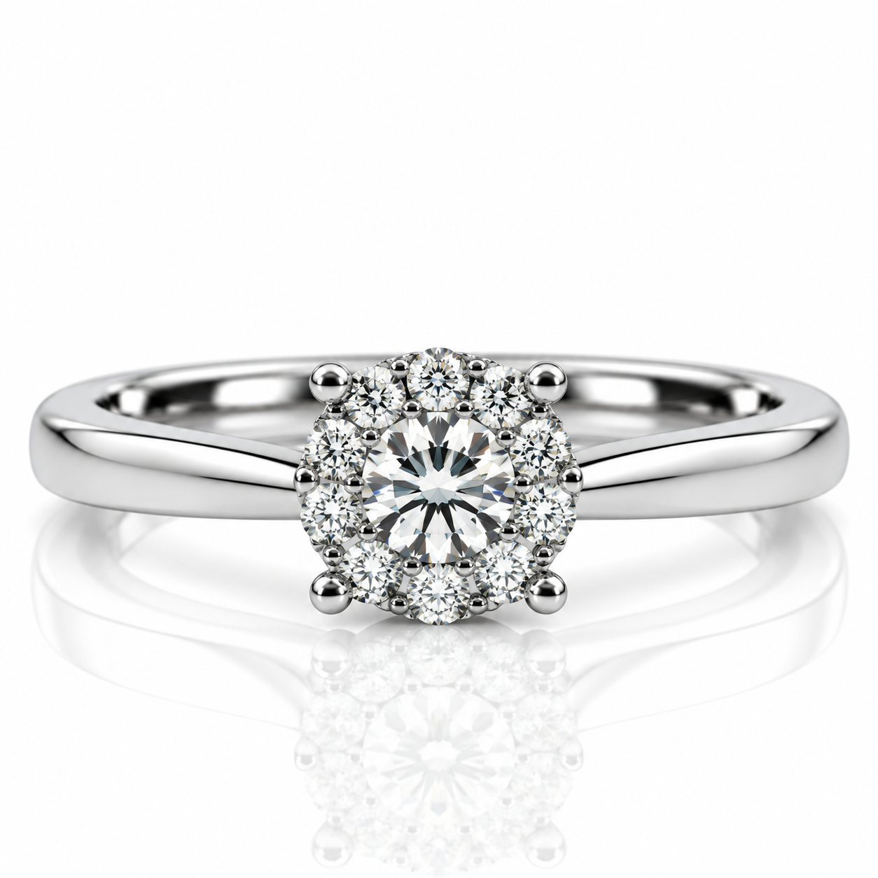9kt Solitaire Diamond Engagement Ring