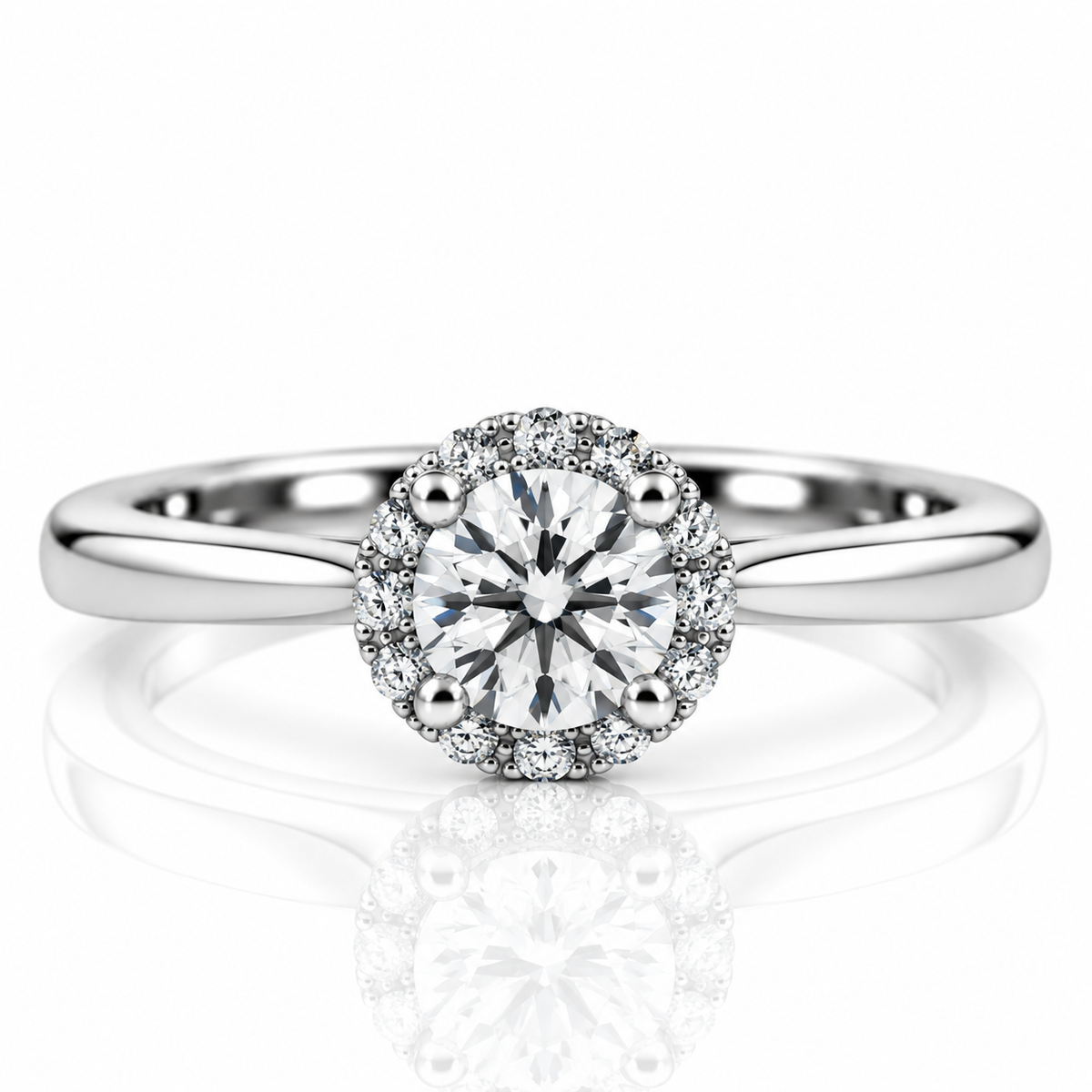 18kt Brilliant Cut Diamond Engagement Ring