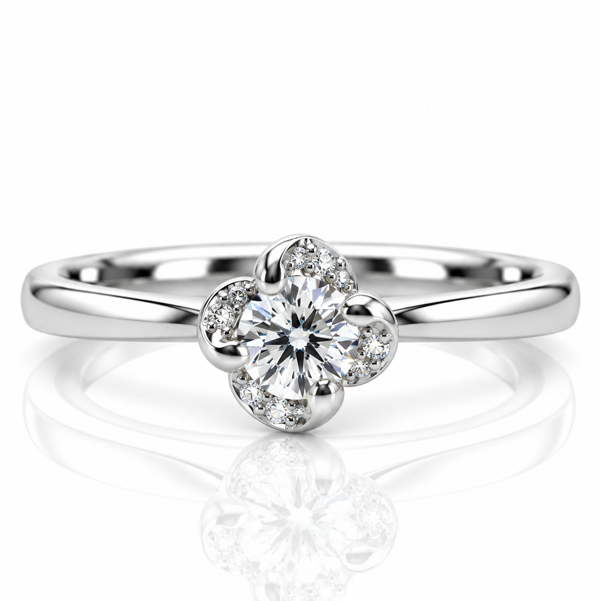 18kt White Gold Diamond Solitaire