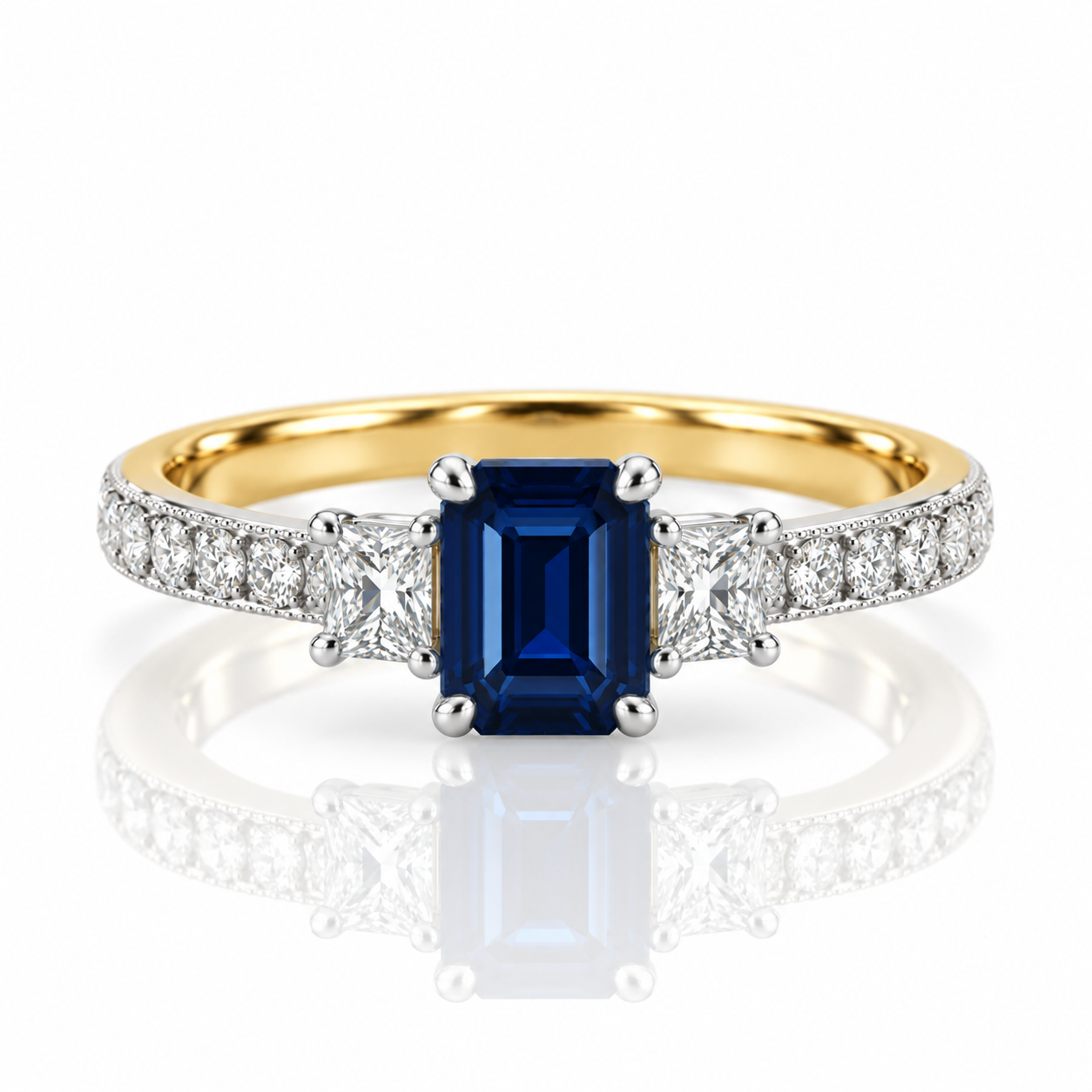 18kt Sapphire and Diamond Dress Ring