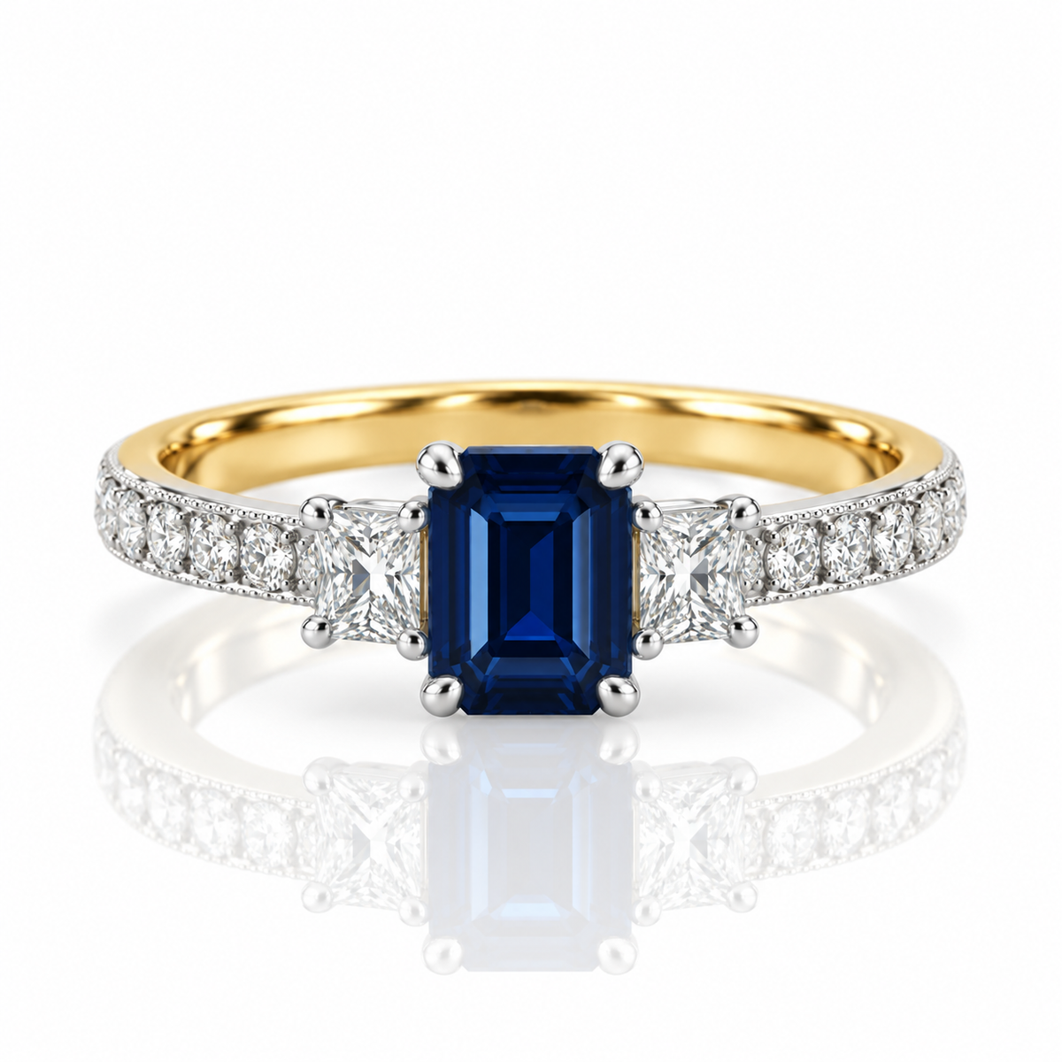 18kt Sapphire and Diamond Dress Ring
