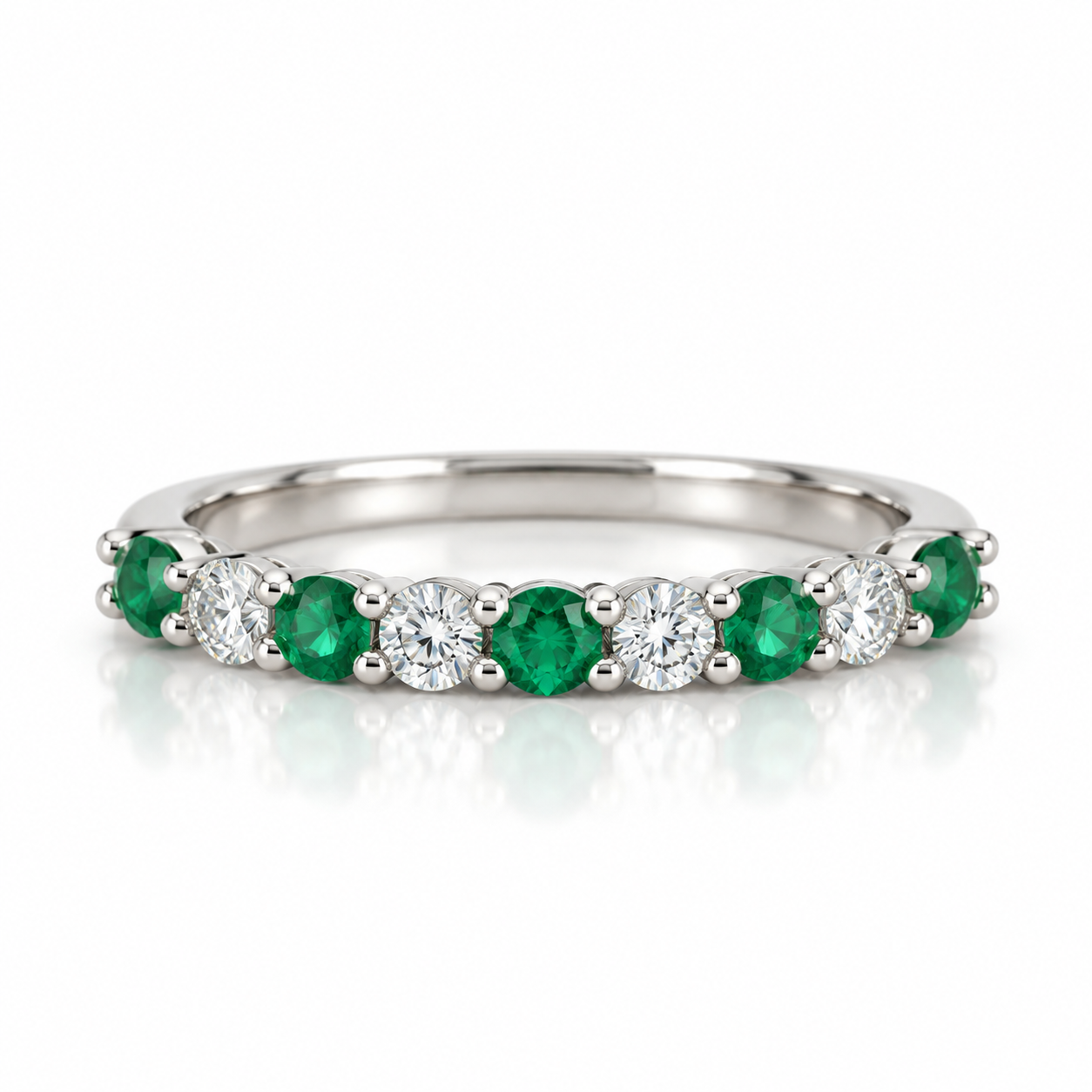 Green CZ Claw Set Band
