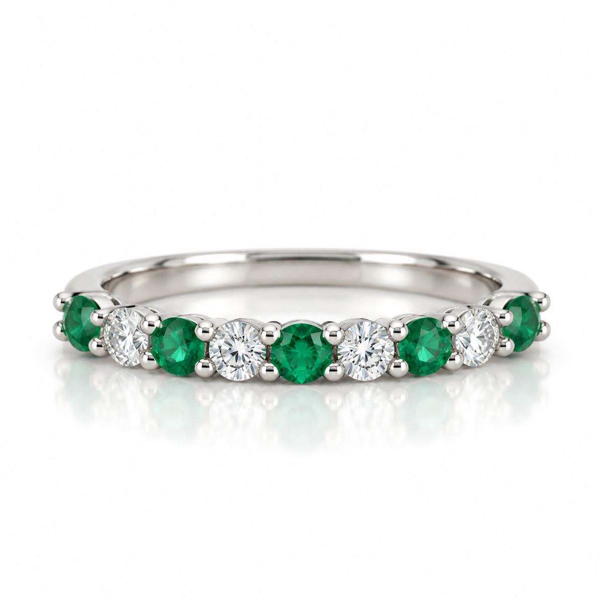 Green CZ Claw Set Band