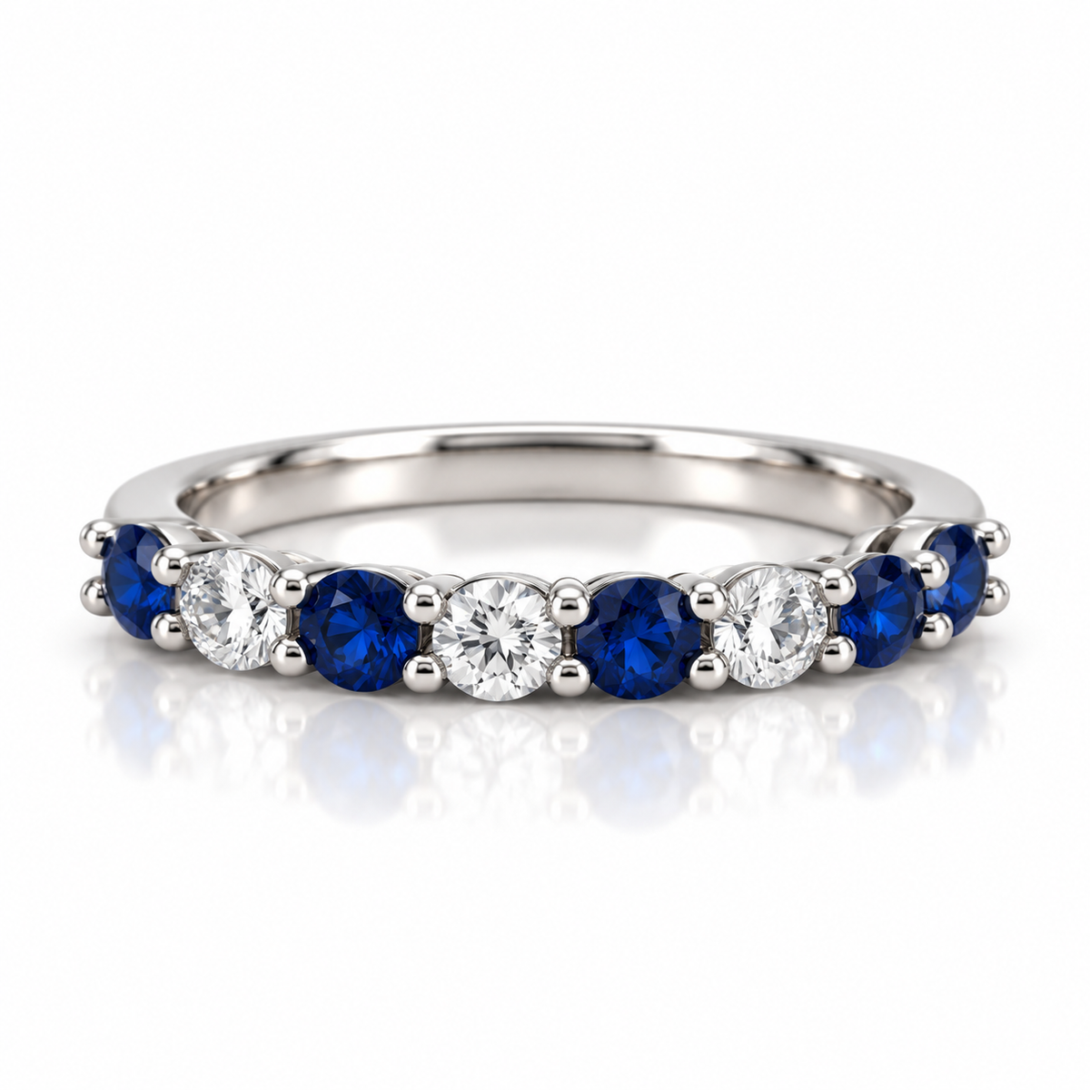Blue CZ Claw Set Band