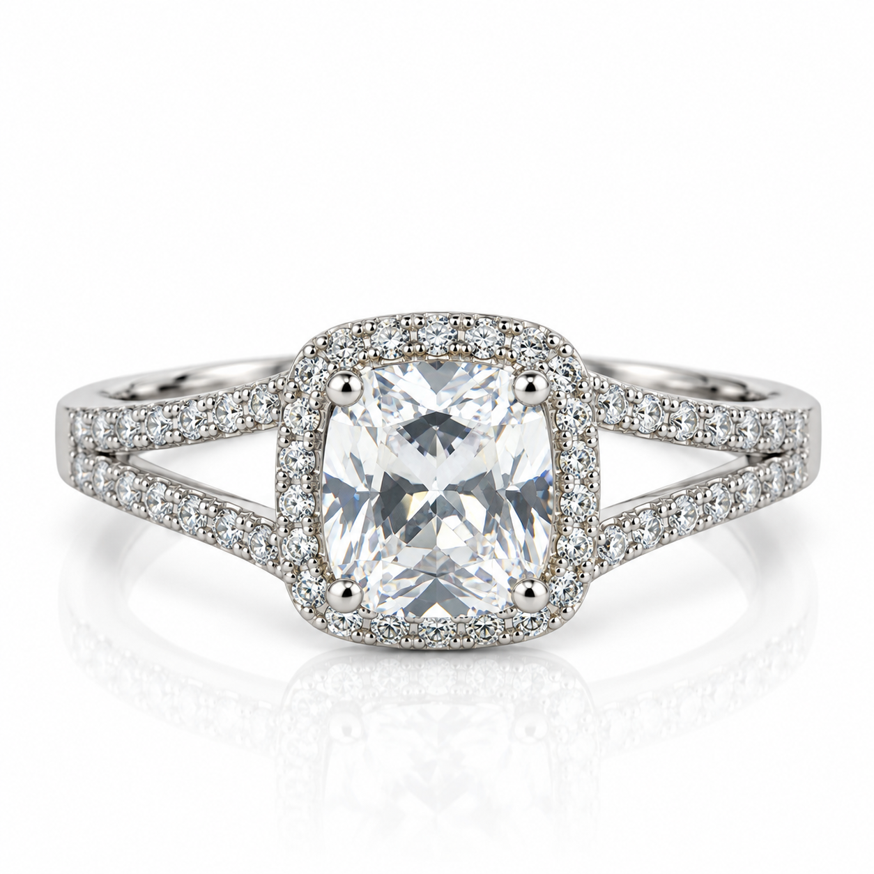 Asher CZ Halo Ring