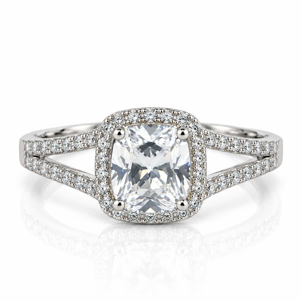 Asher CZ Halo Ring
