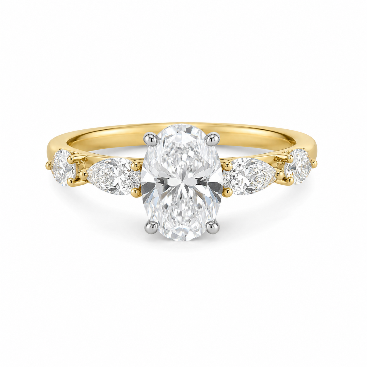Lab Diamond 18kt Oval Solitaire Engagement Ring