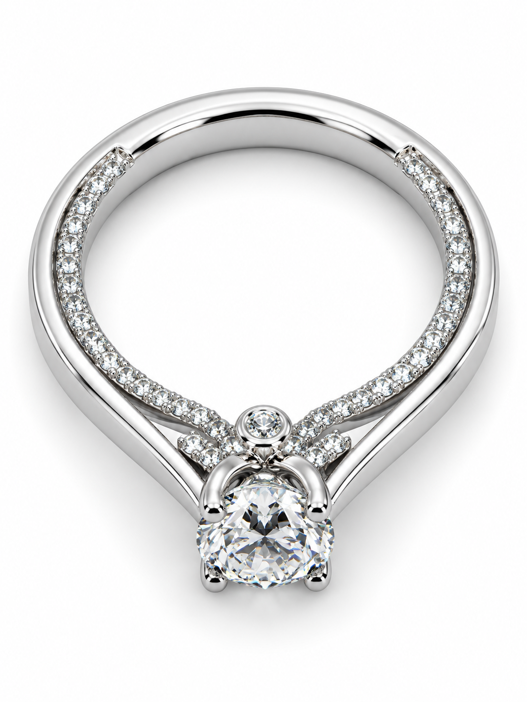 Platinum Solitaire Diamond Engagement Ring