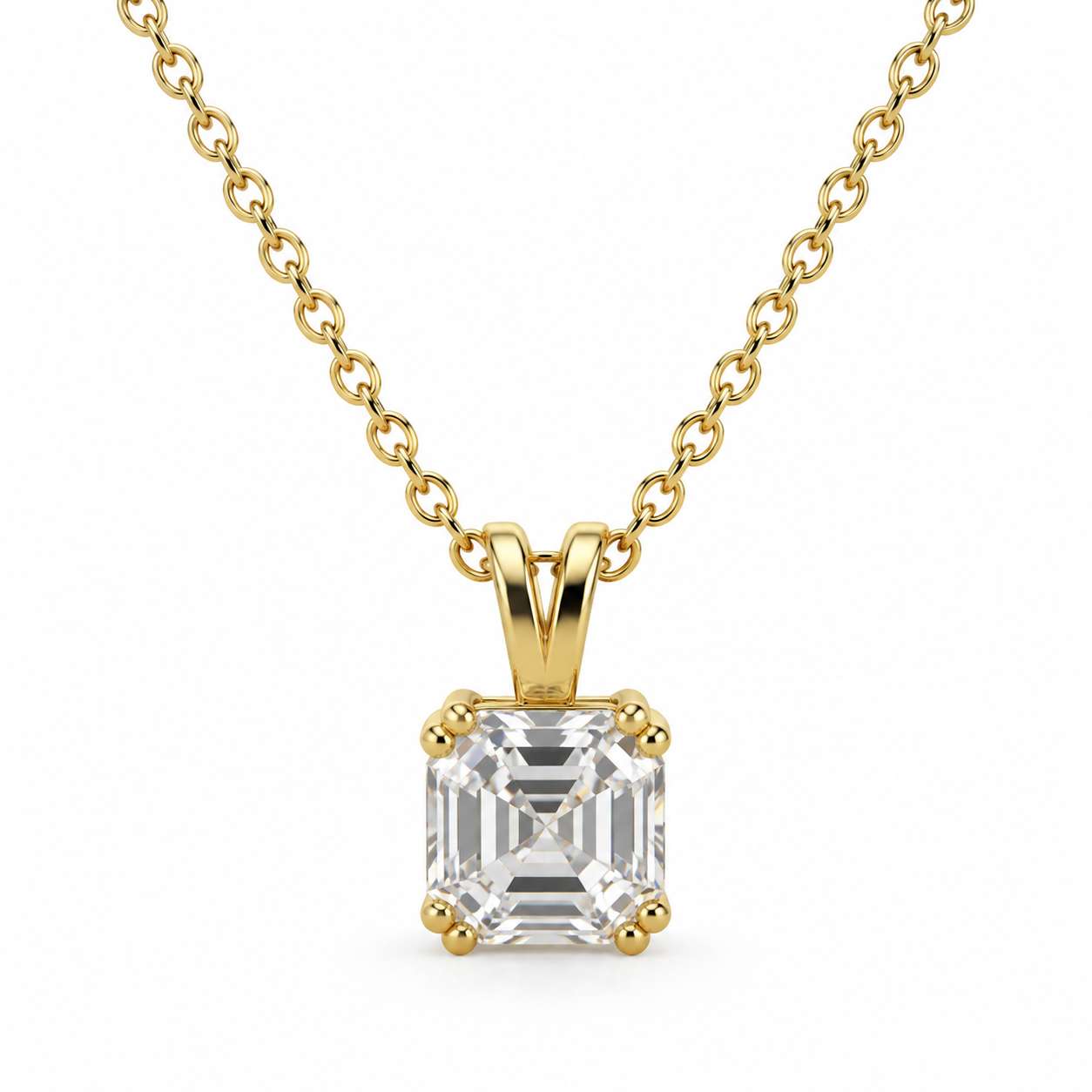 Asher Cut Solitaire CZ Pendant