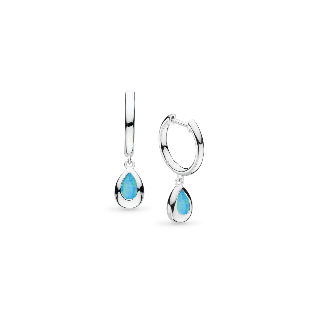 Coast Pebble Blue Opal Hoop Earrings