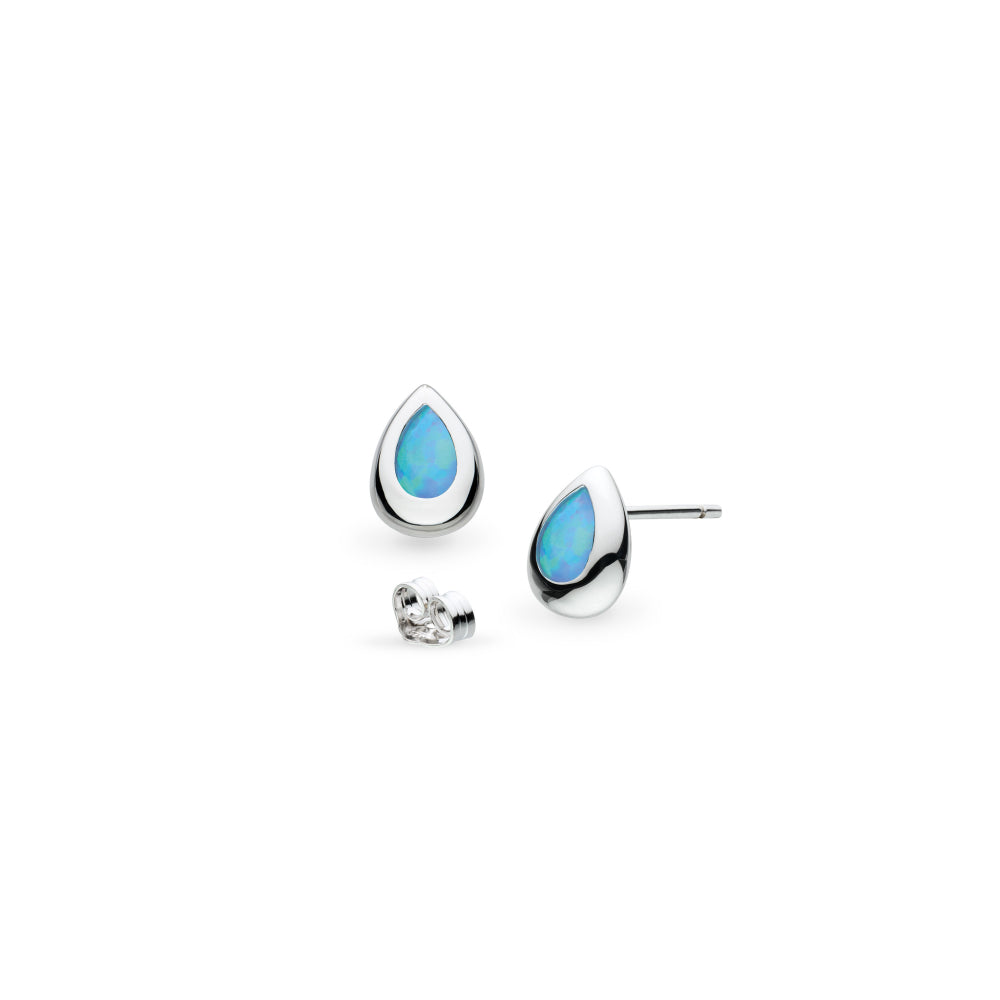 Coast Pebble Blue Opal Stud Earrings
