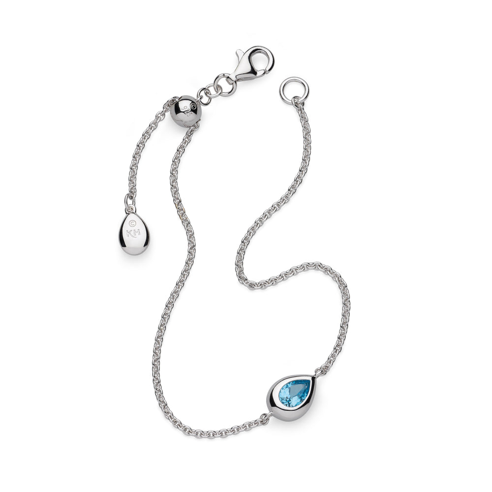 Coast Pebble Swiss Blue Topaz Slider Bracelet