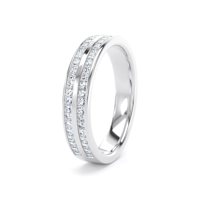 Princess Cut - Double Row Channel