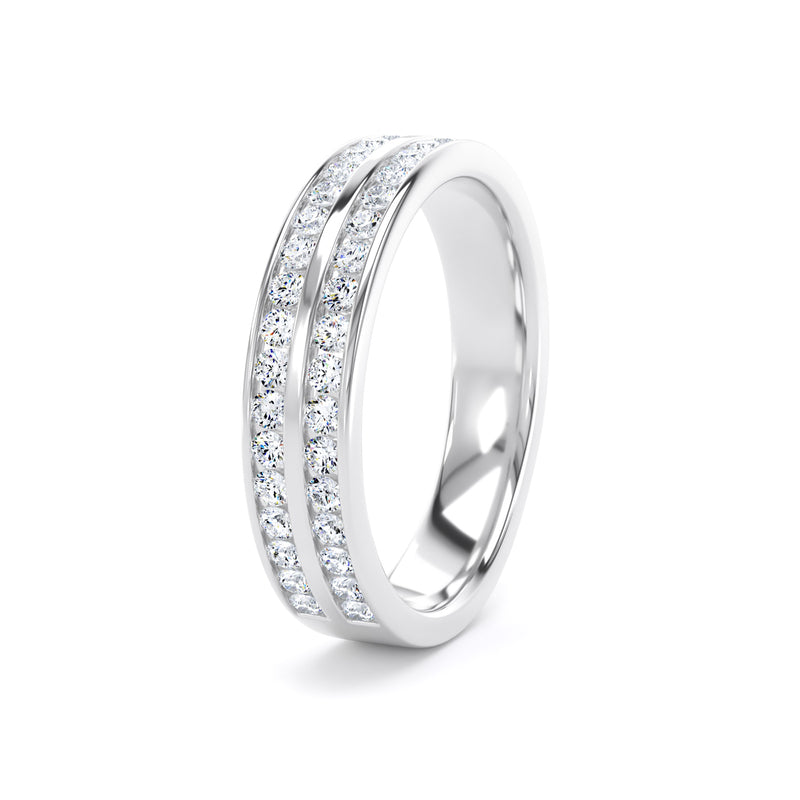 Round Brilliant Cut - Double Row Channel