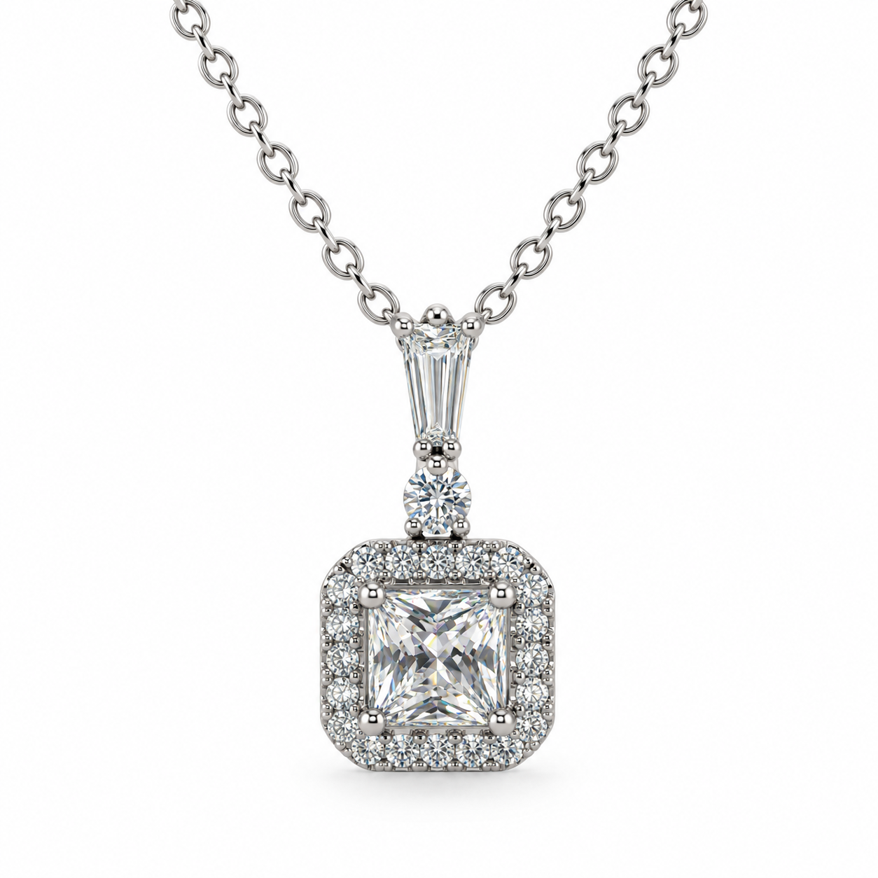 Princess Cut CZ Pendant