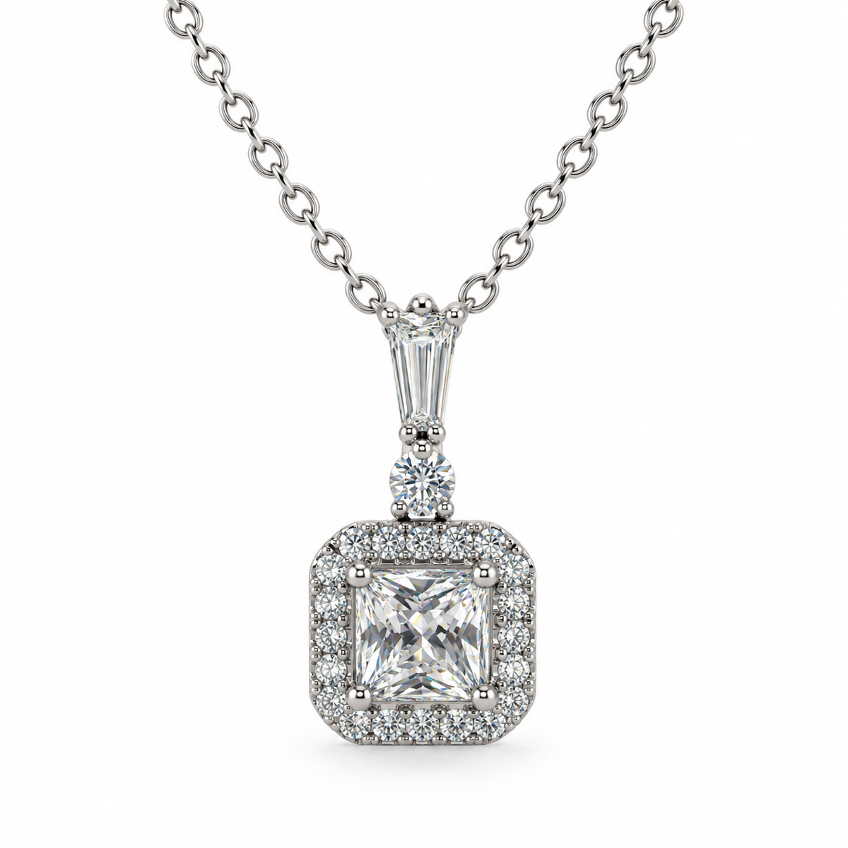 Princess Cut CZ Pendant