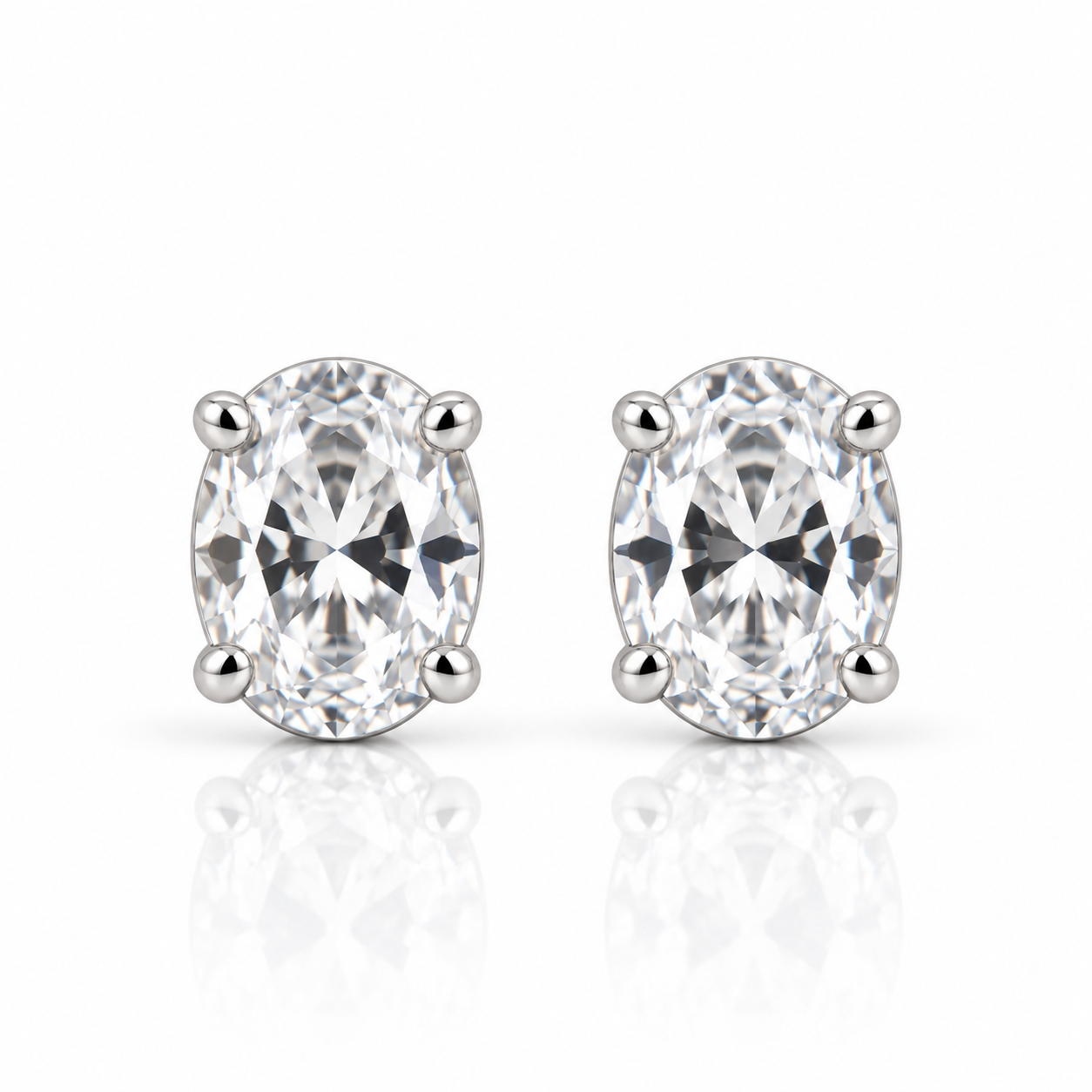 Oval CZ Earrings
