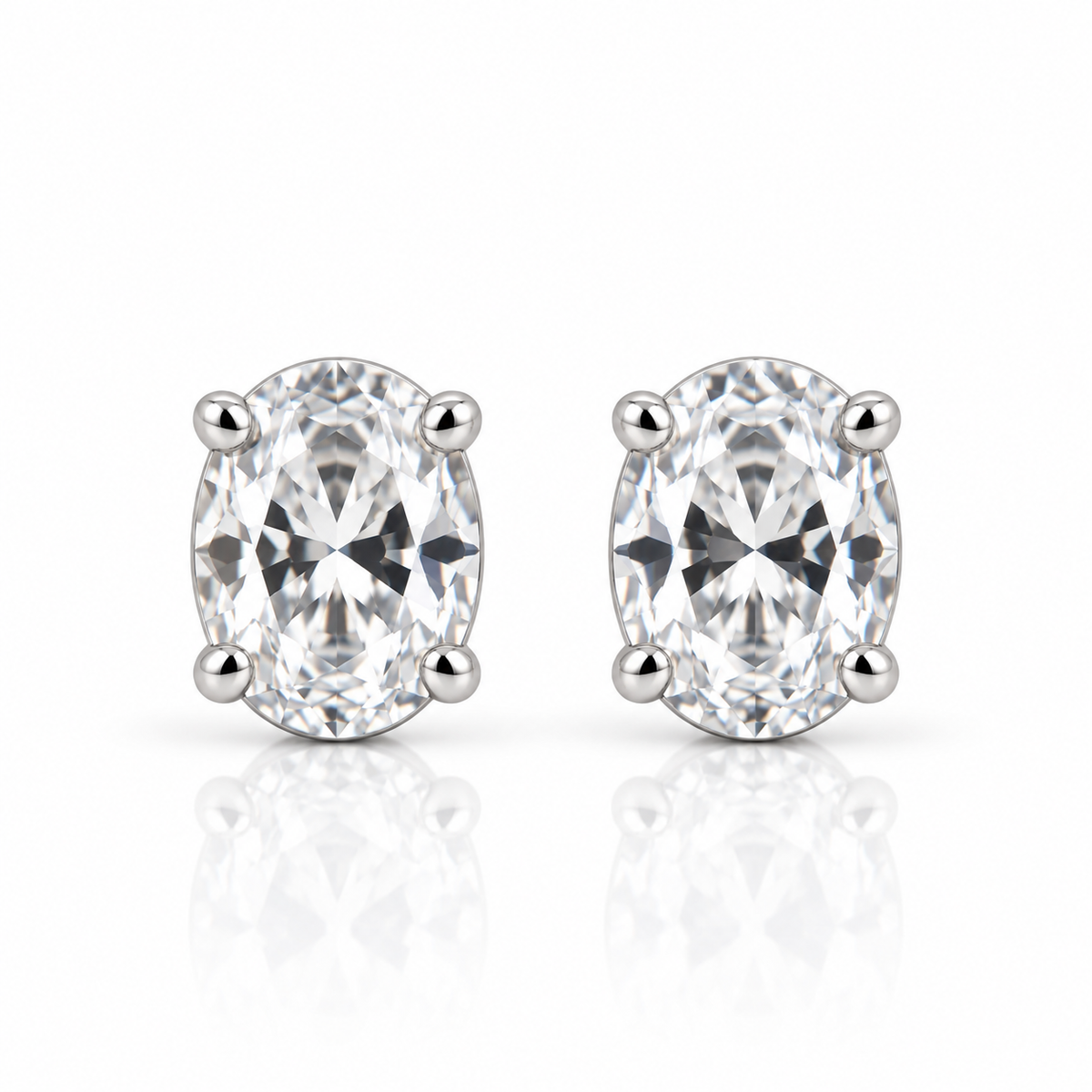 Oval CZ Earrings