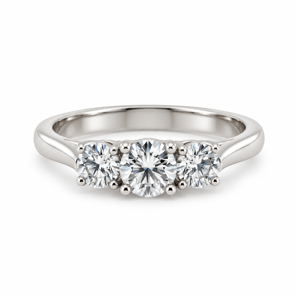 Three Stone CZ Dress Ring