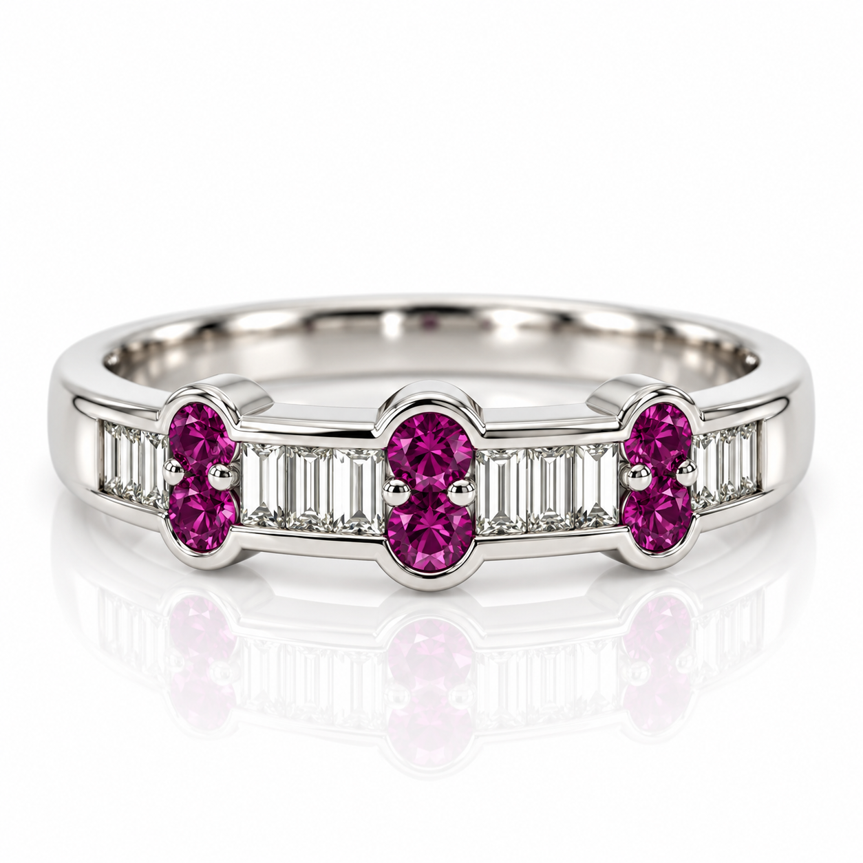 18kt Pink Sapphire and Diamond Dress Ring