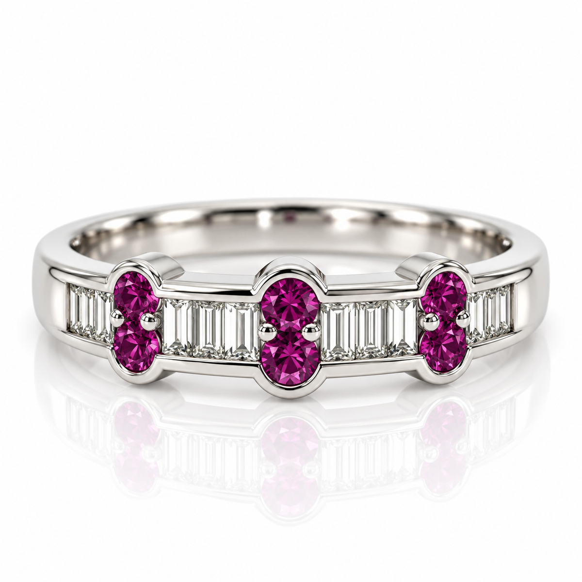18kt Pink Sapphire and Diamond Dress Ring