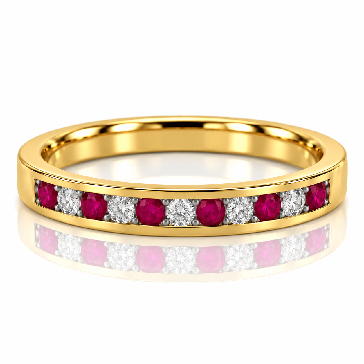 9kt Ruby and Diamond Band