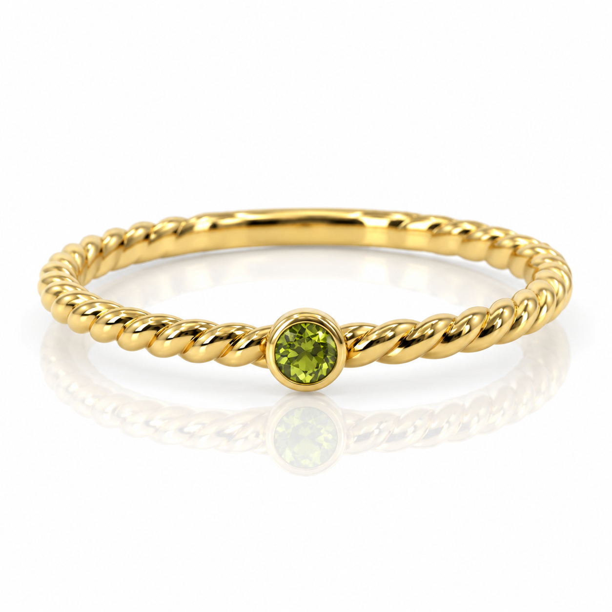 9kt Peridot Stacking Ring