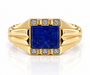9kt Lapis and Diamond Dress Ring