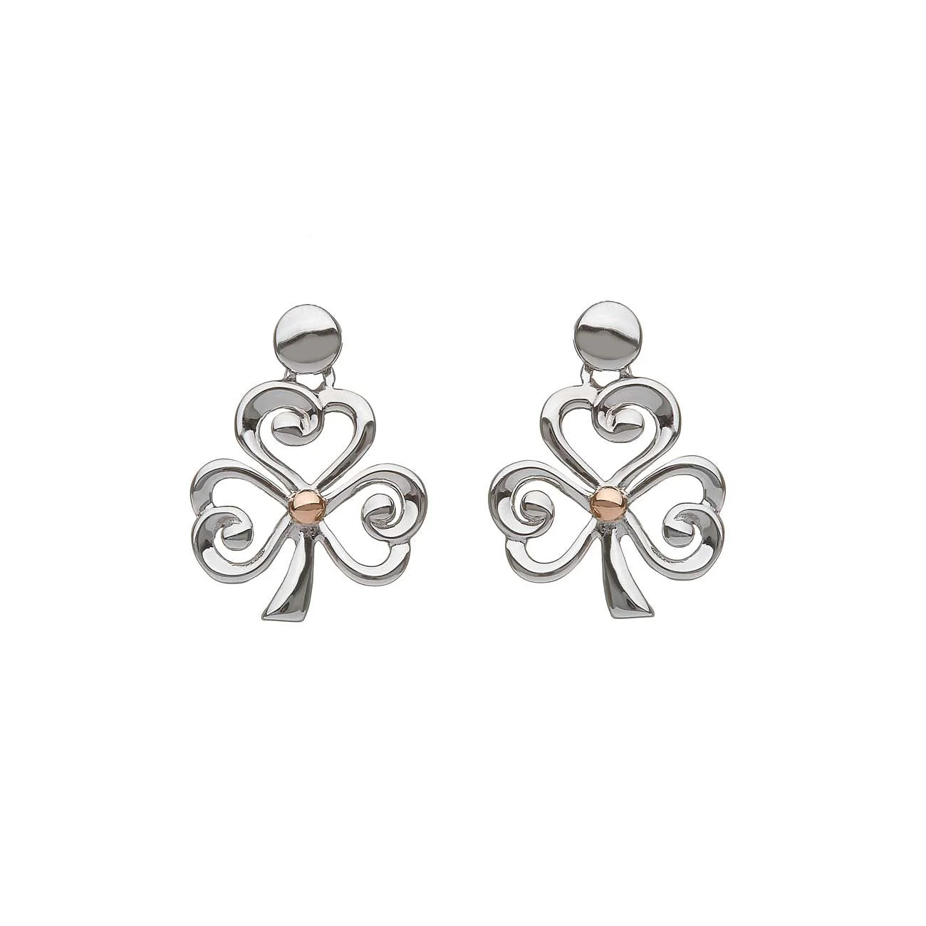 Sterling Silver Shamrock Earrings