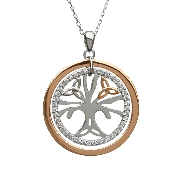 Celtic Tree of Life Cubic Zirconia Pendant