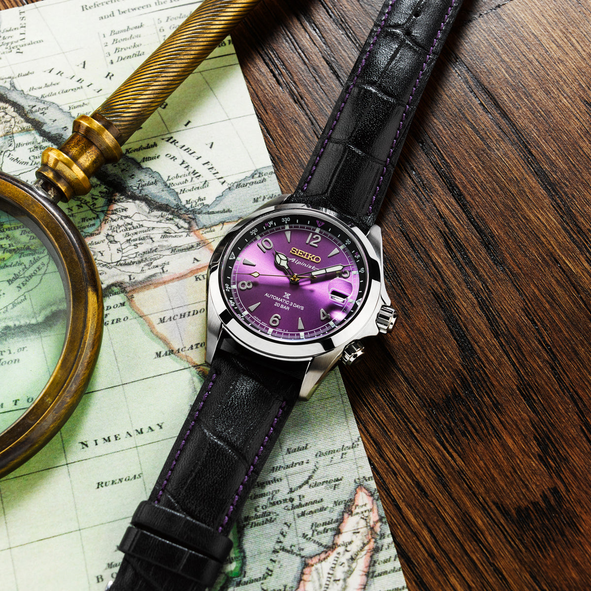 Seiko 145th Anniversary Alpinist Automatic Limited Edition in Edo Purple HBC006J1