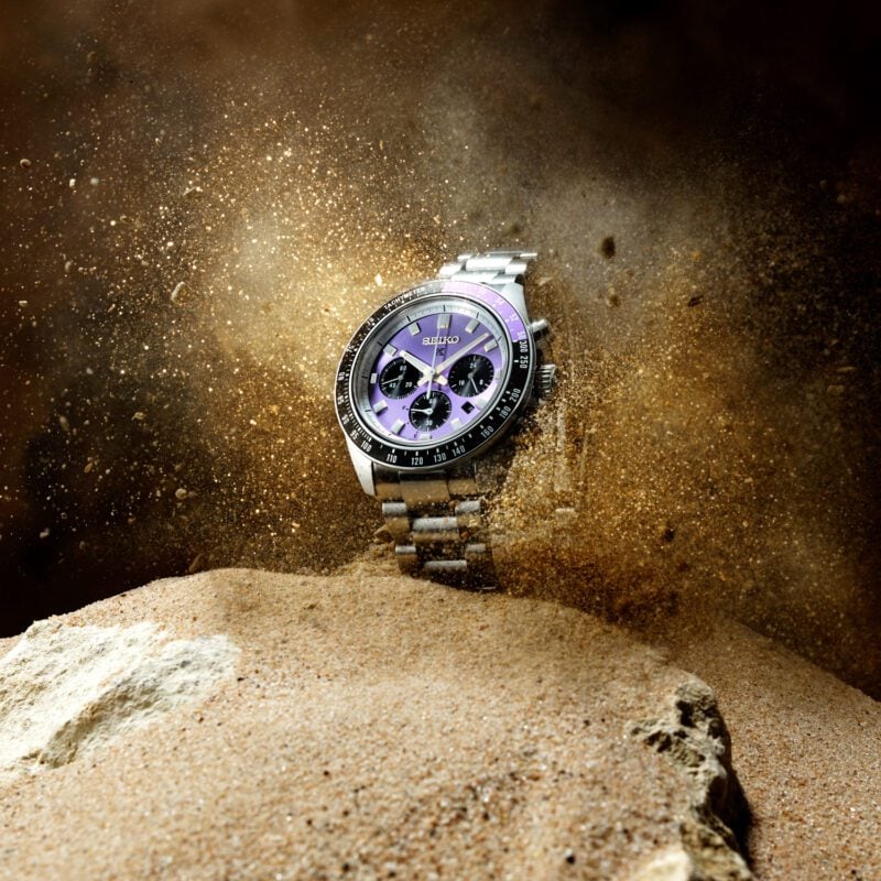 Seiko 145th Anniversary Speedtimer Solar Chronograph Limited Edition in Purple HBJ005P1