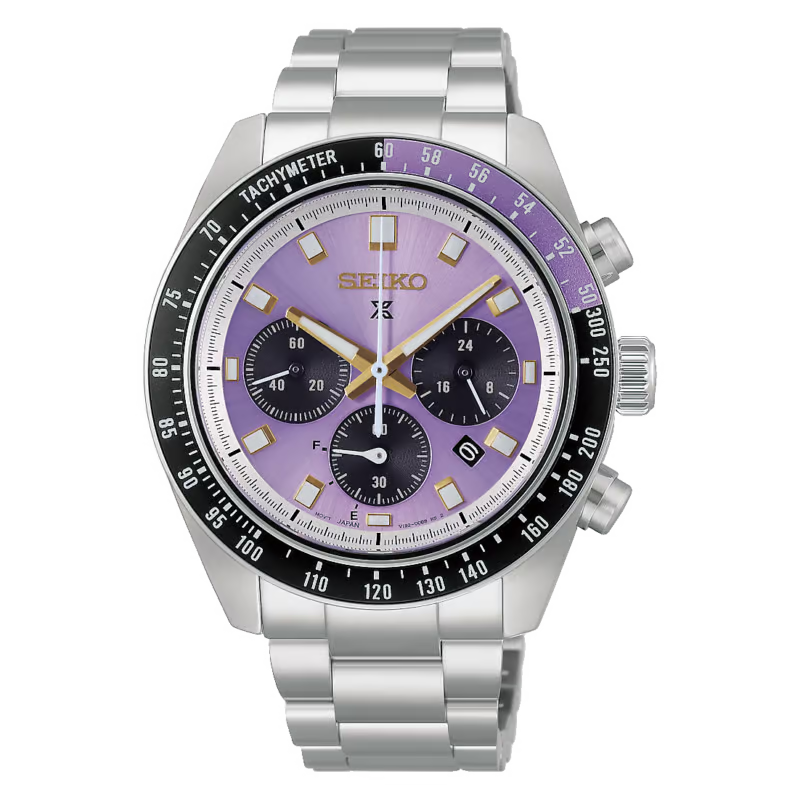 Seiko 145th Anniversary Speedtimer Solar Chronograph Limited Edition in Purple HBJ005P1