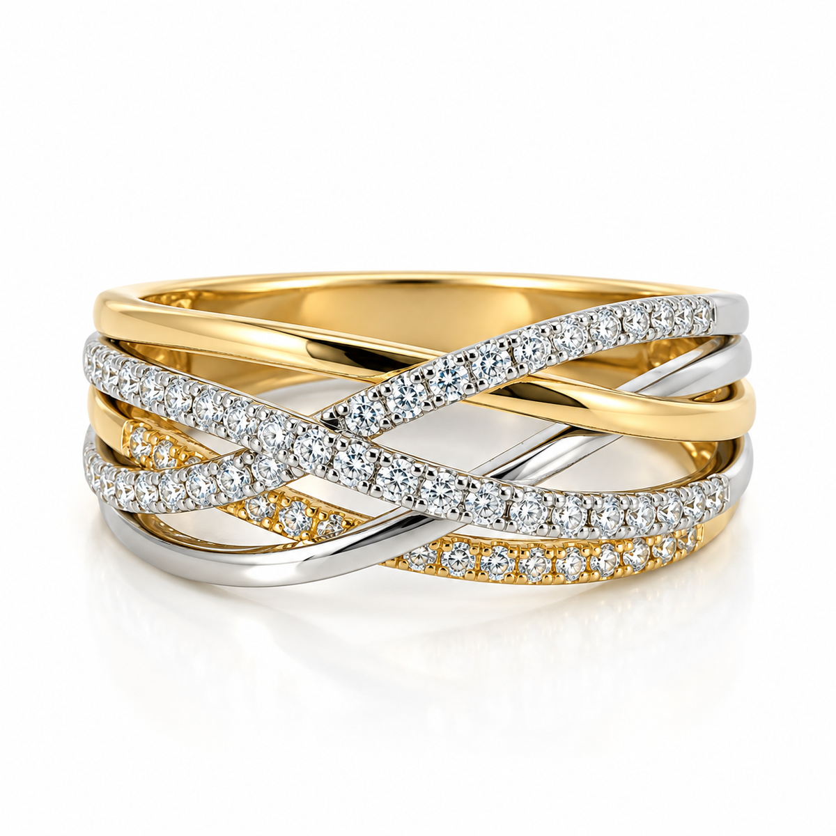 18kt Diamond Twist Dress Ring