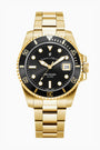 Black dial Stainless steel swiss watch
