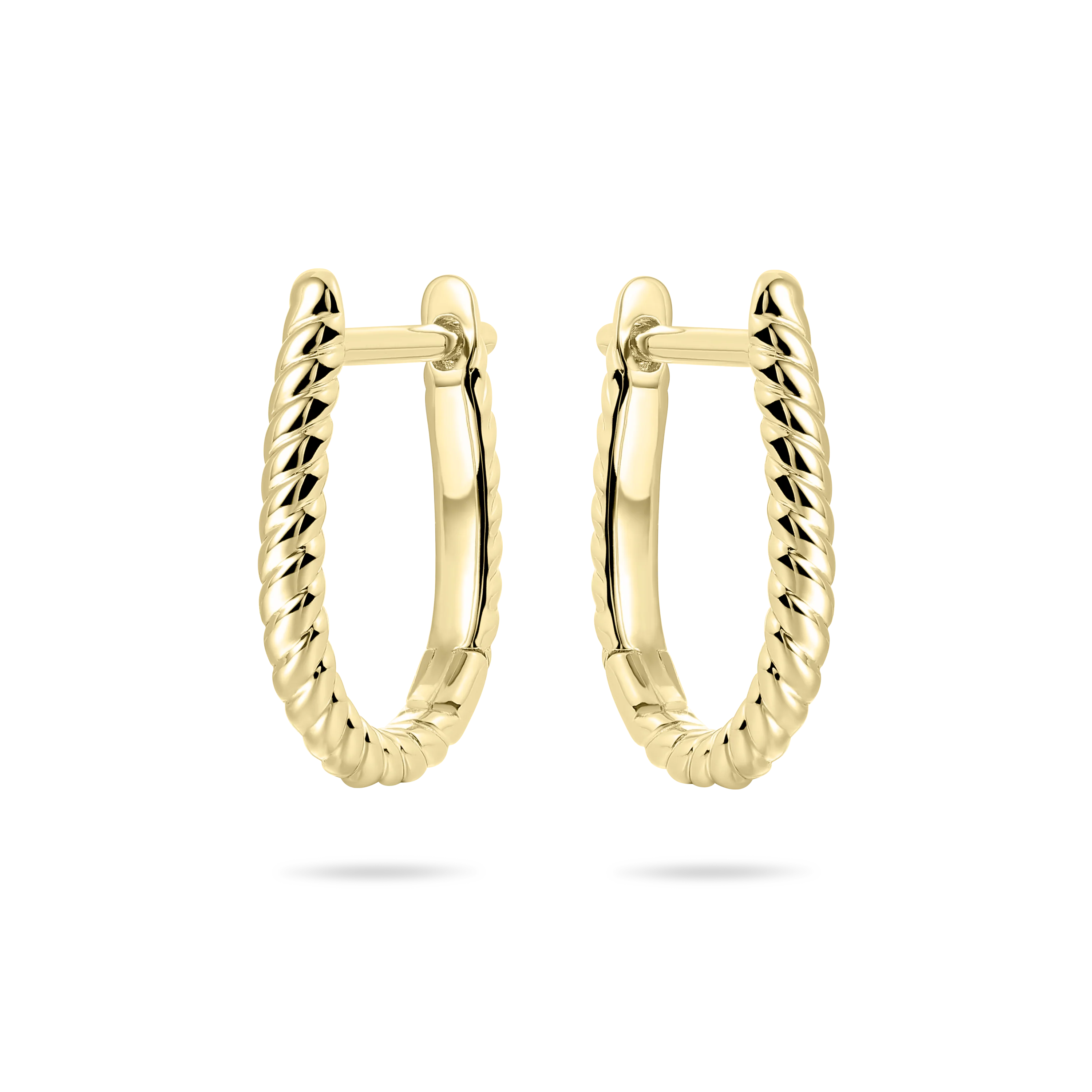 Rope Oval Hoop Earrings
