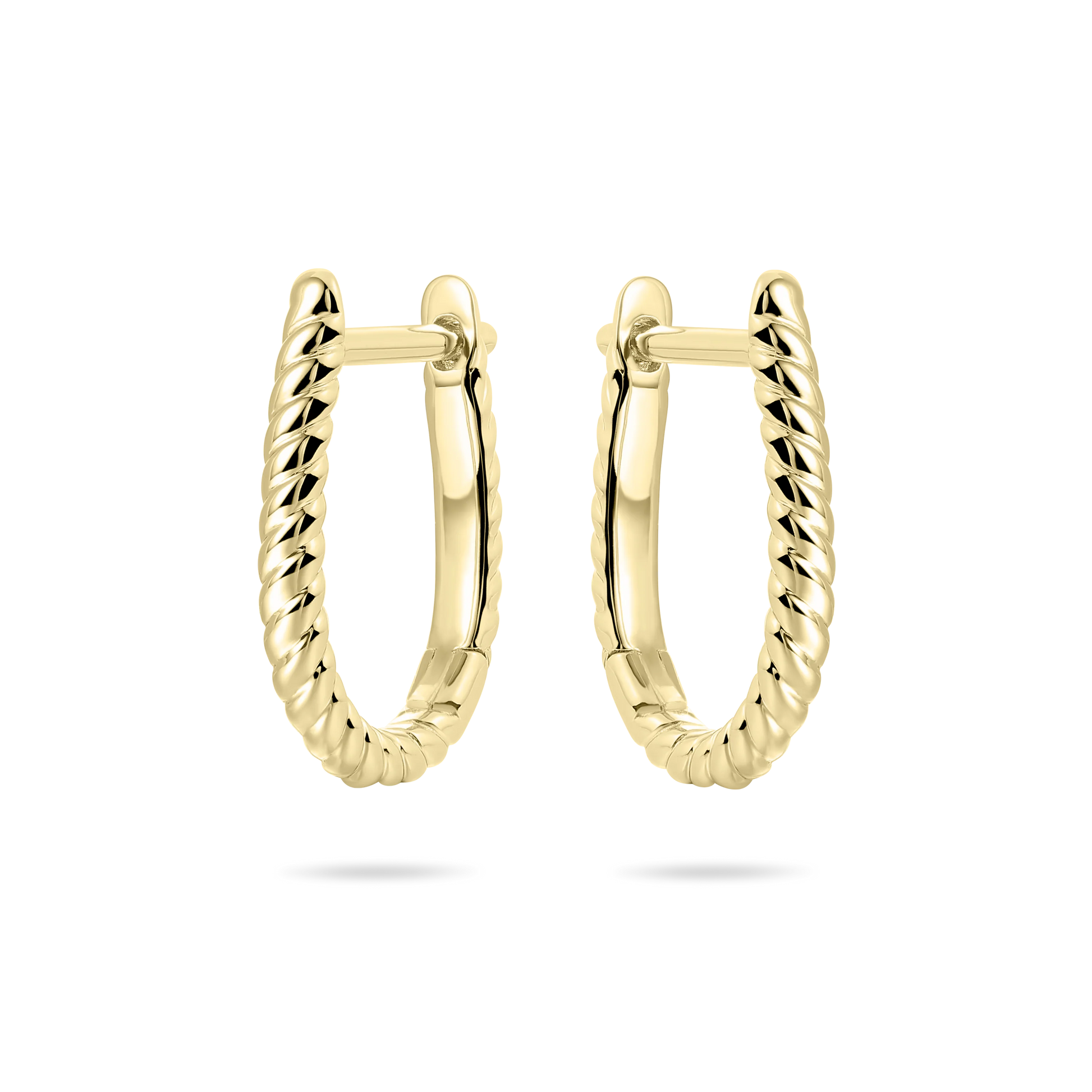 Rope Oval Hoop Earrings
