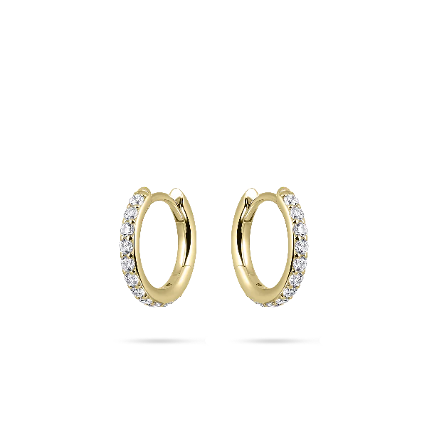 Sparkling Medium Hoop Earrings