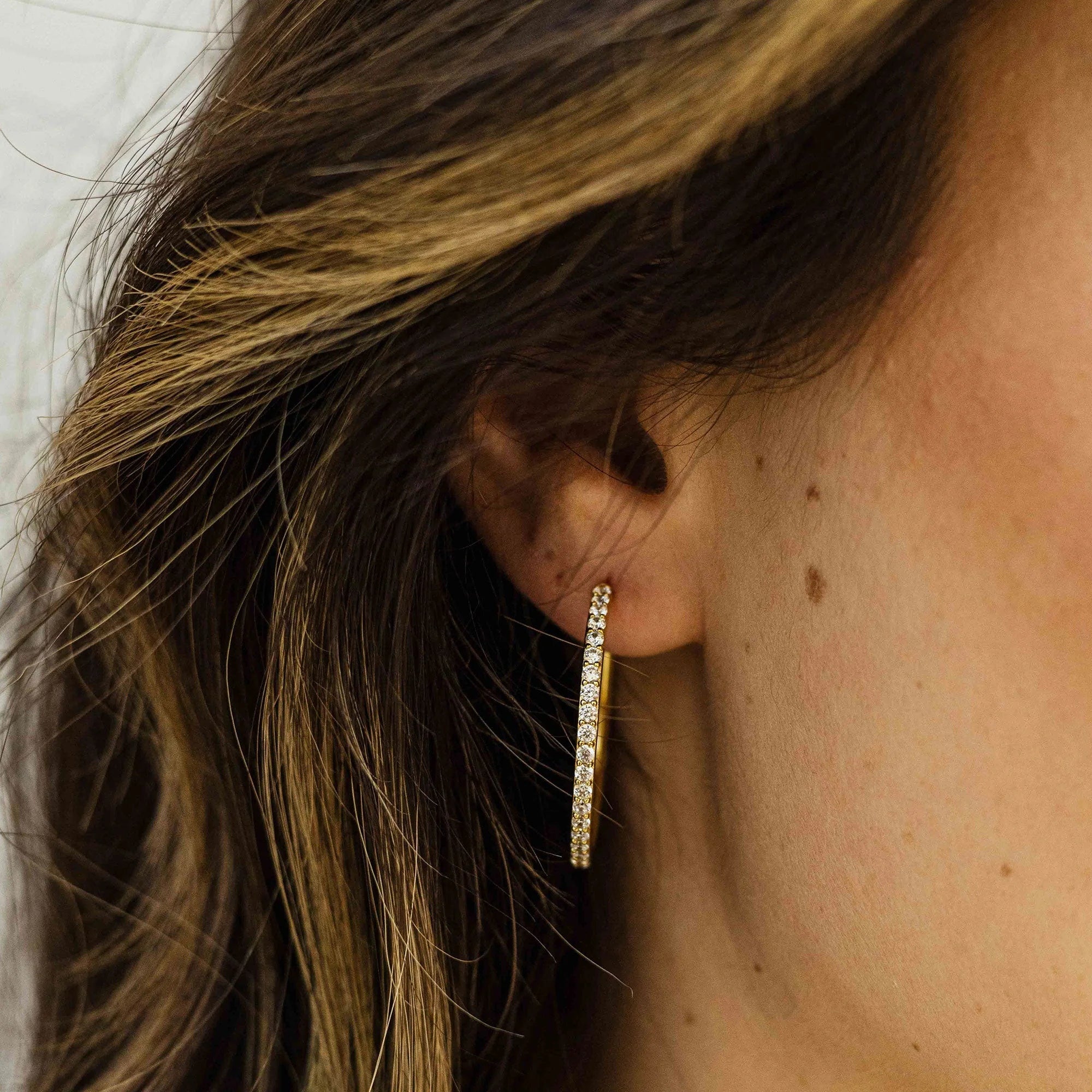 Sparkling Statement Hoop Earrings