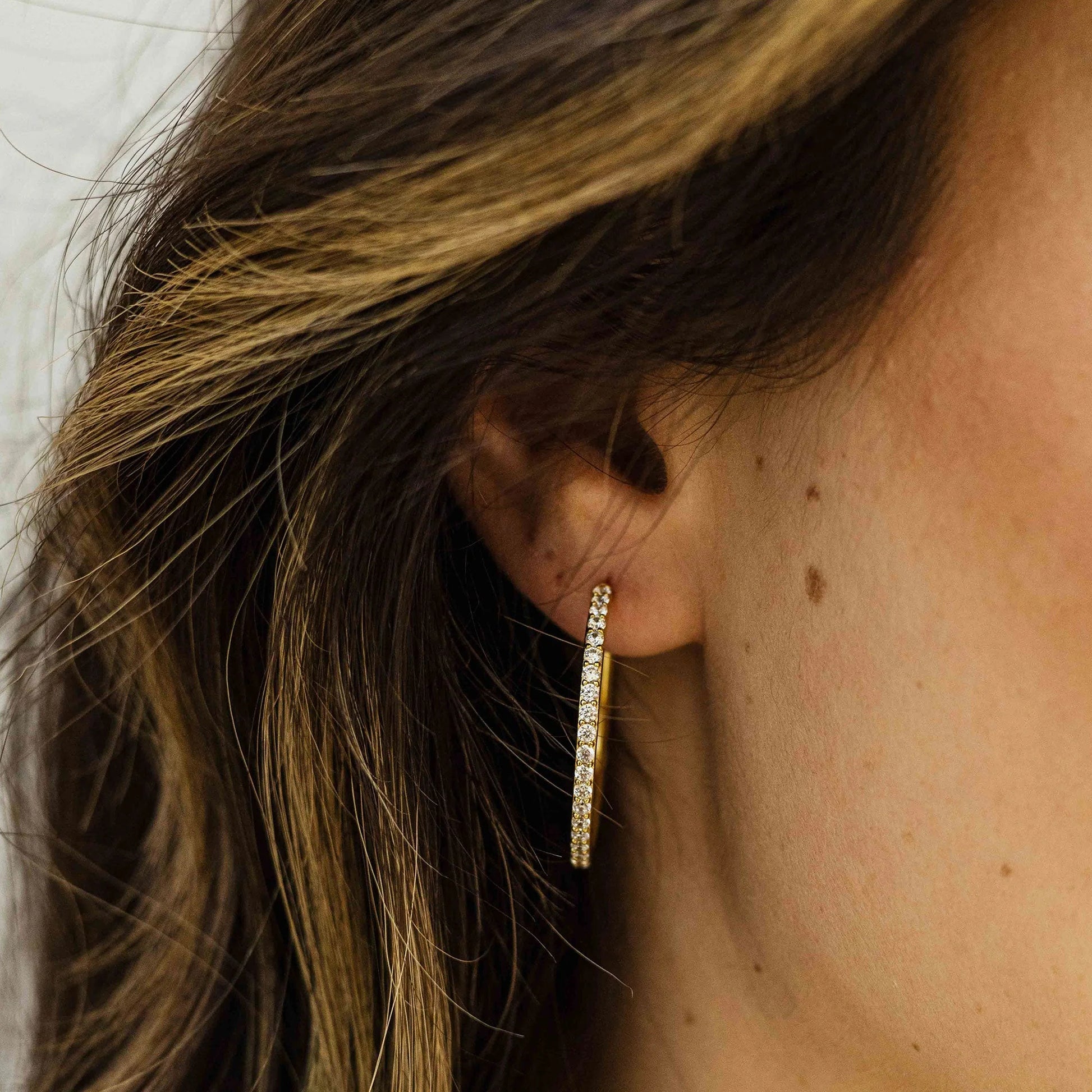 Sparkling Statement Hoop Earrings