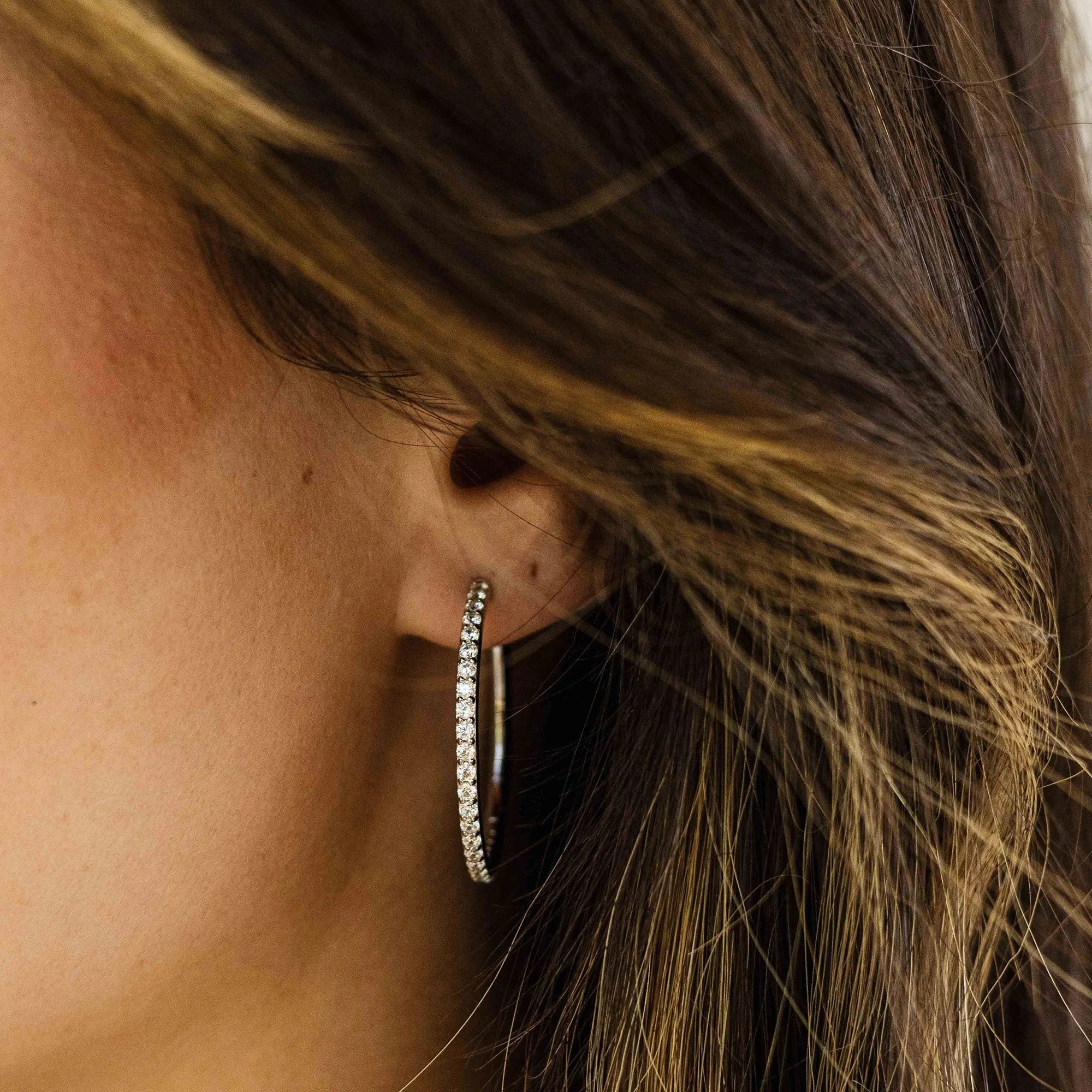 Sparkling Statement Hoop Earrings