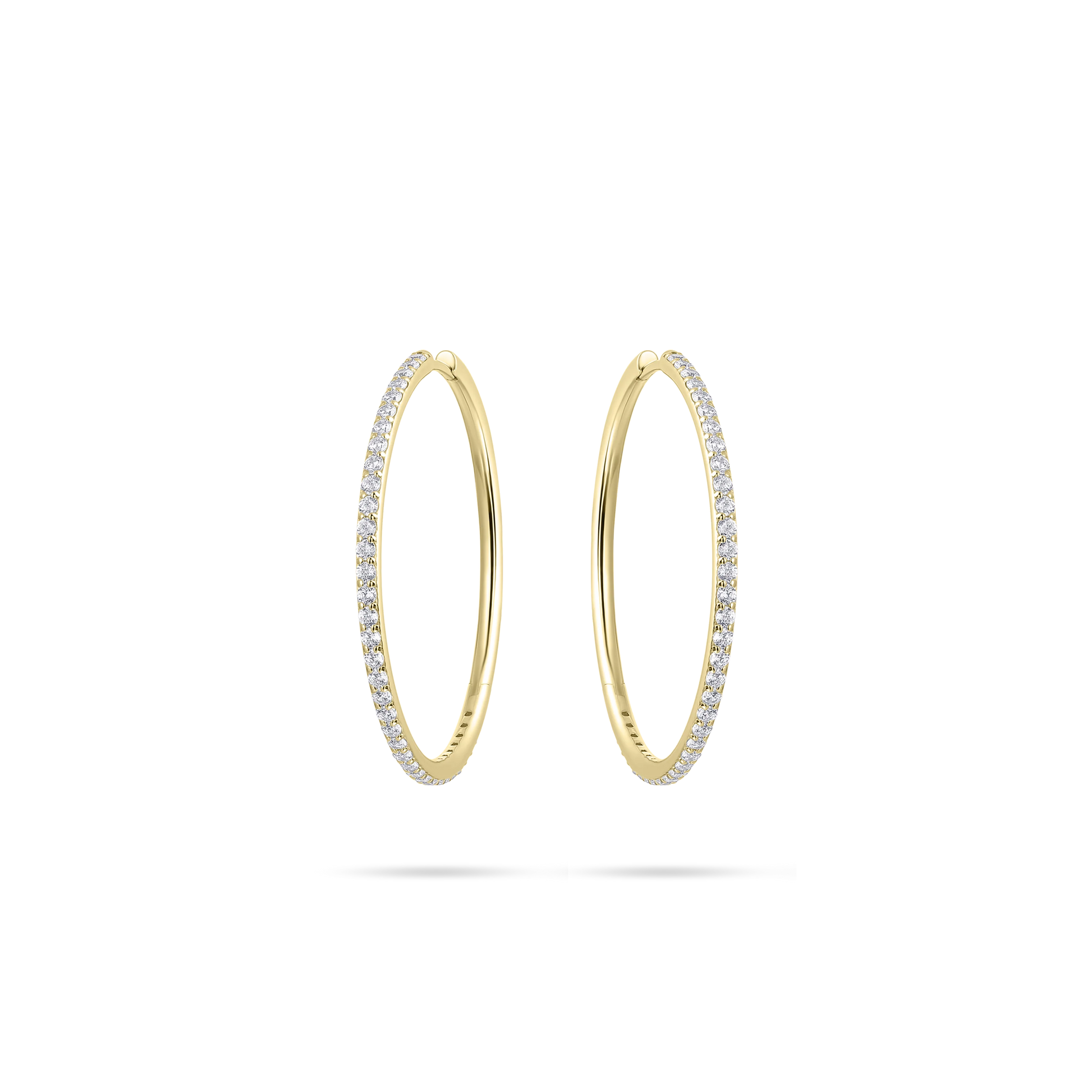 Sparkling Oversized Hoop Earrings