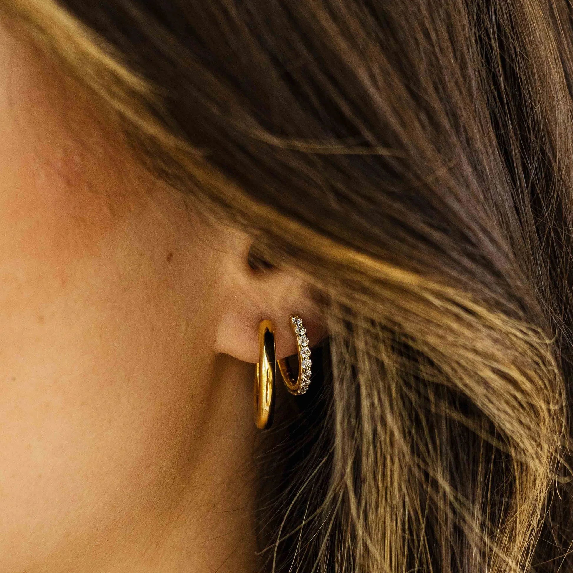 Bold Tube Large Hoop Earrings