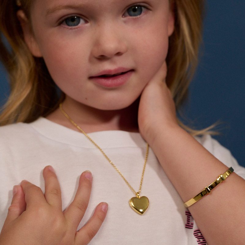 Flores Gold Baby Bangle