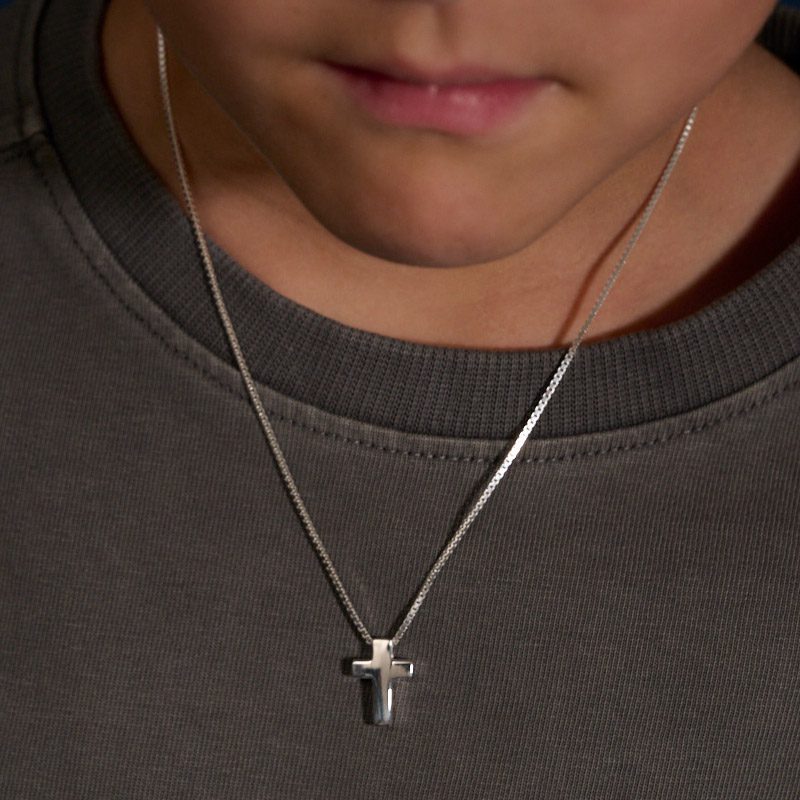 Thom Boys Silver Cross Necklace