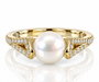 9kt Freshwater Pearl and Diamond Dress Ring