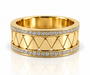 9kt Diamond Pattern Dress Ring
