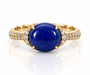 9kt Lapis and Diamond Dress Ring