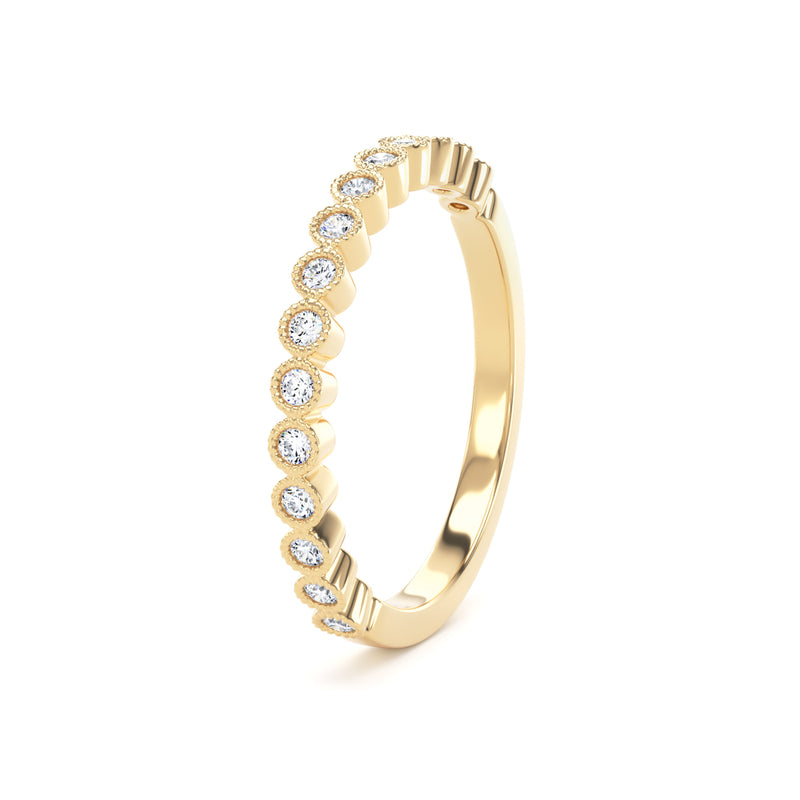 Round Brilliant Cut - Millgrain Bezel