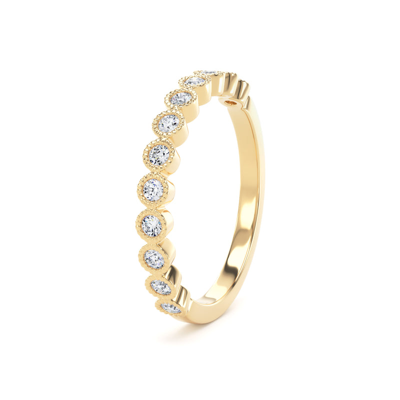 Round Brilliant Cut - Millgrain Bezel